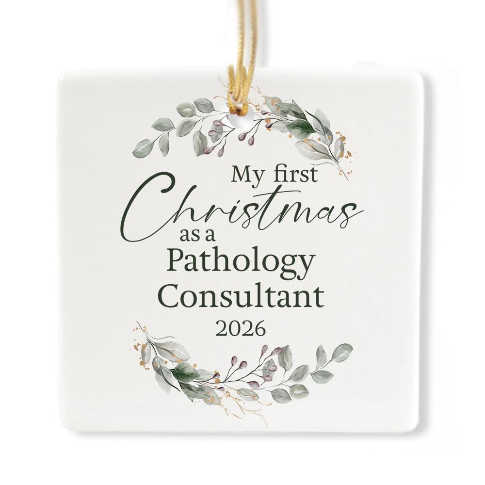 Ceramic 3-inch Square-Shaped Christmas Ornament T325886