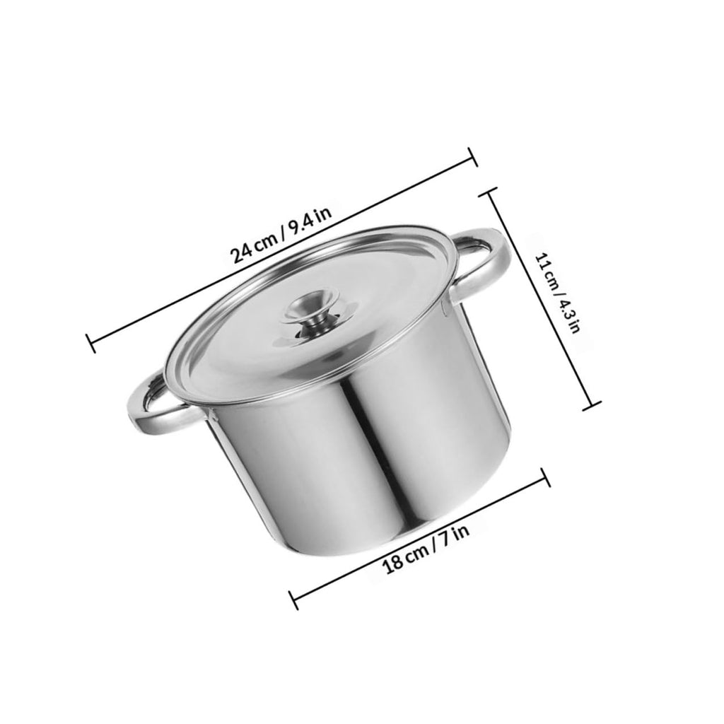 Stainless Steel Double Handle Stock Pot with Lid X6828
