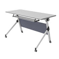 Portable Folding Conference Table with Storage and Wheels N180960
