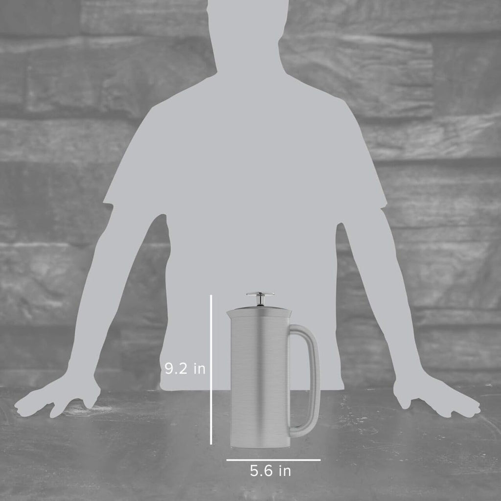 18oz Brushed Stainless Steel French Press J436
