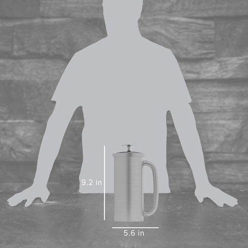 18oz Brushed Stainless Steel French Press J436