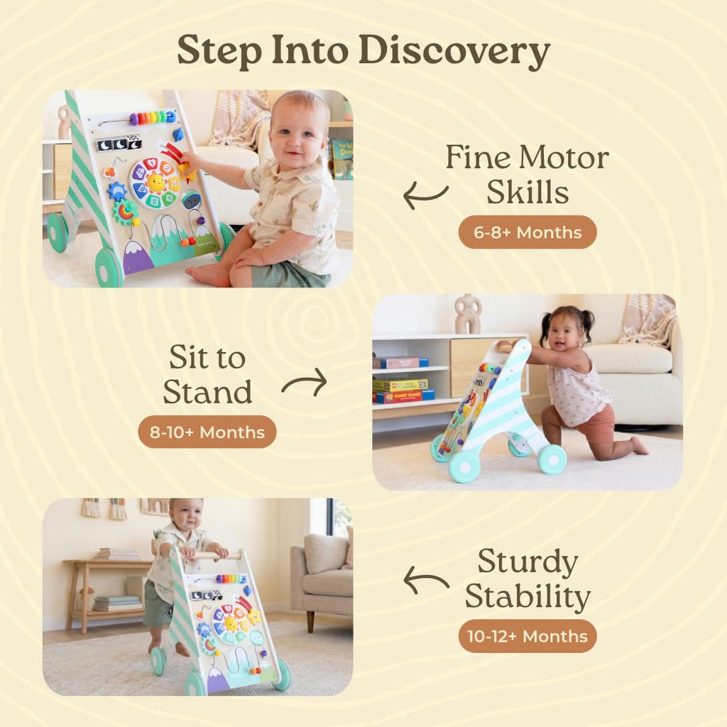 Wooden Baby Walker with Music & Lights A7857