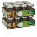 16oz Wide Mouth Clear Glass Mason Jars with Lids & Bands O786
