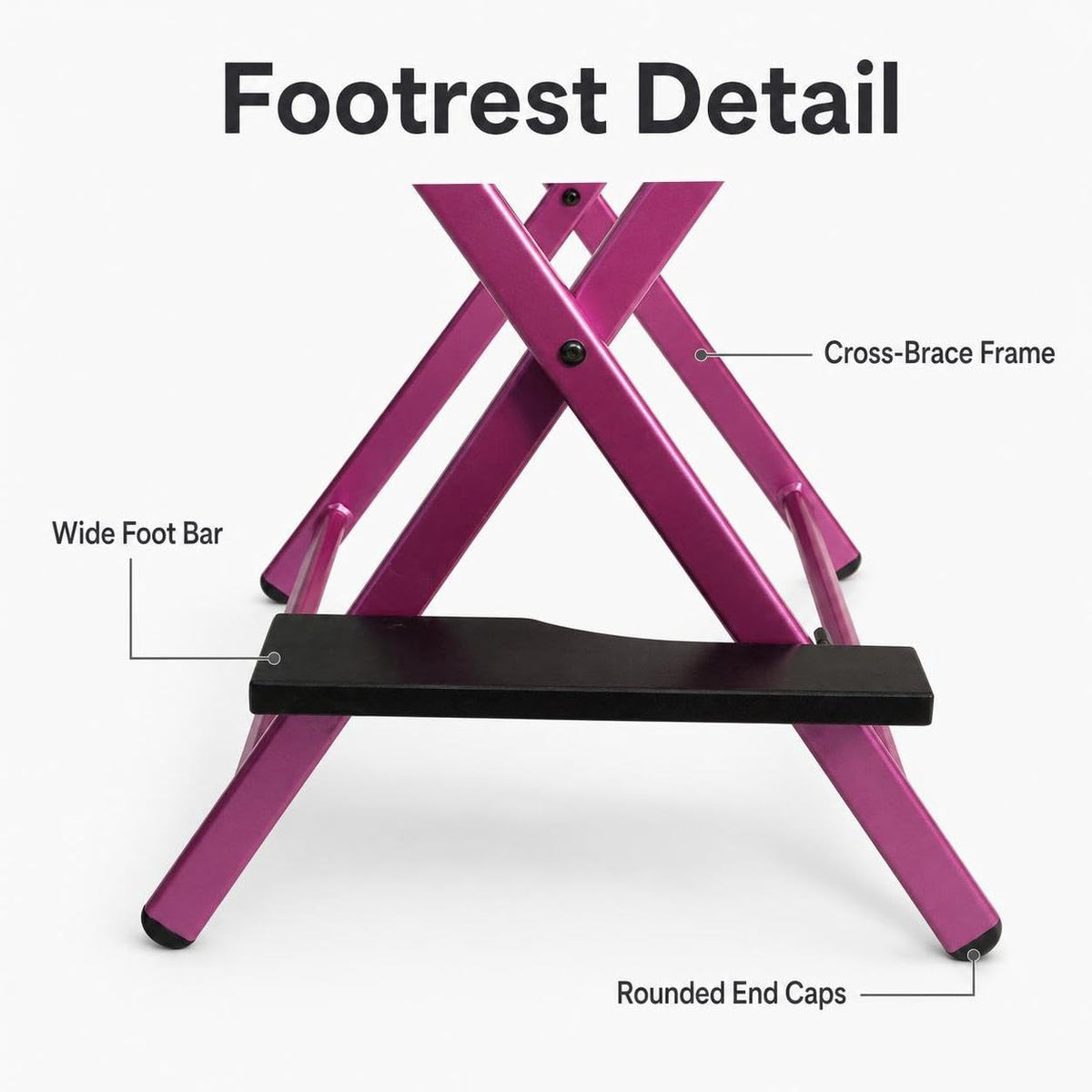 Foldable Adjustable Height Director Chair with Headrest L89351