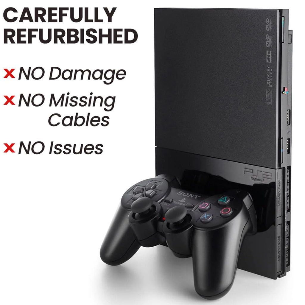 Black PlayStation 2 Console with 2 Wireless Controllers P486162