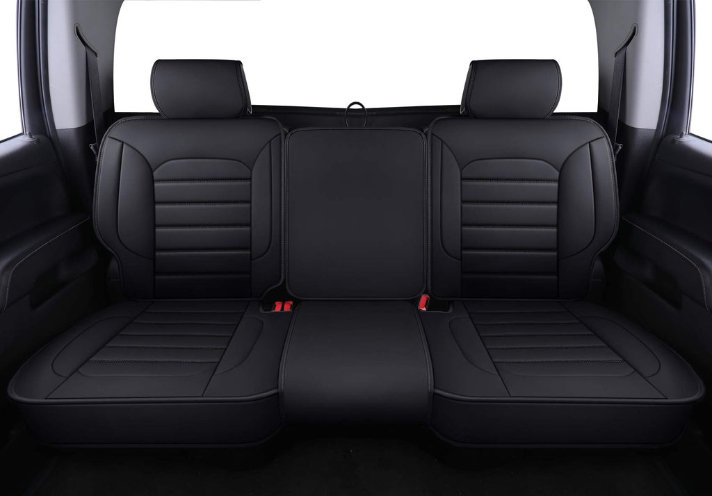 Black Faux Leather Full Set Seat Covers Z289547