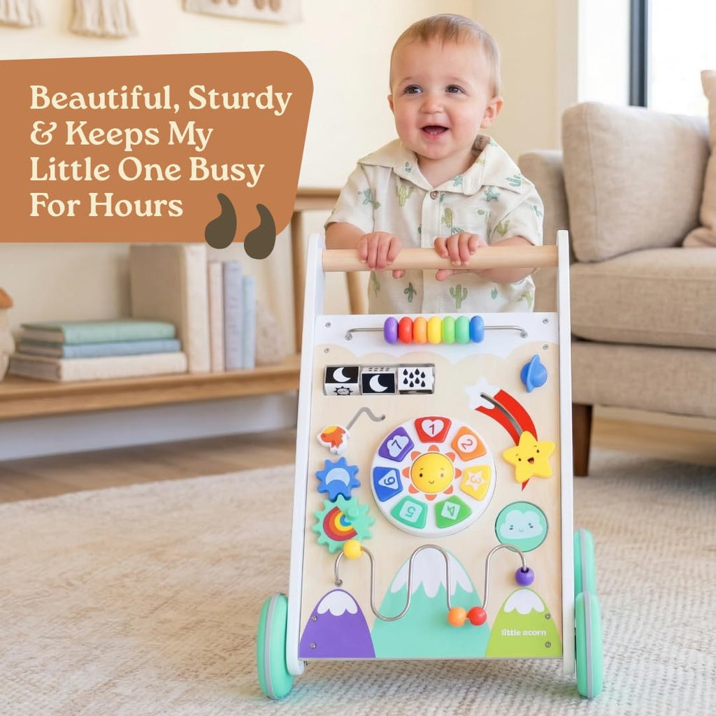 Wooden Baby Walker with Music & Lights A7857