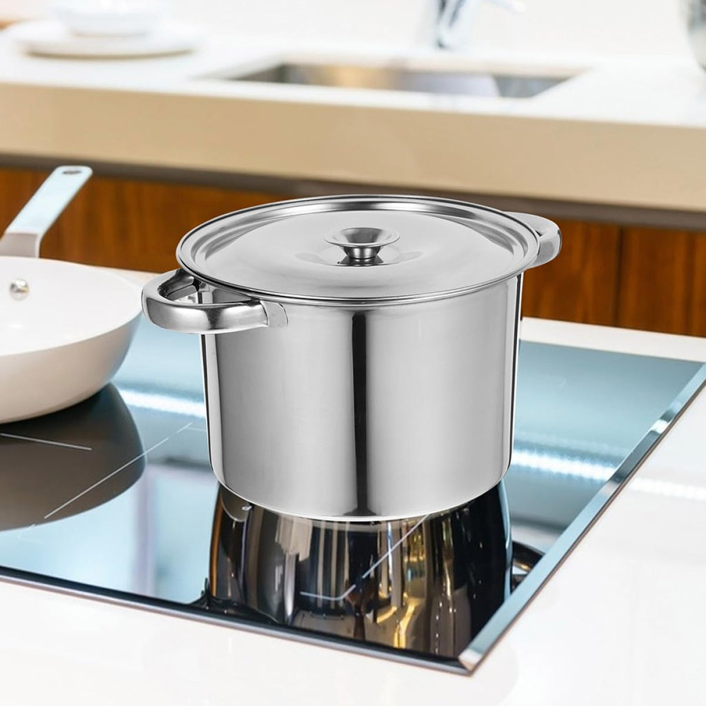 Stainless Steel Double Handle Stock Pot with Lid X6828