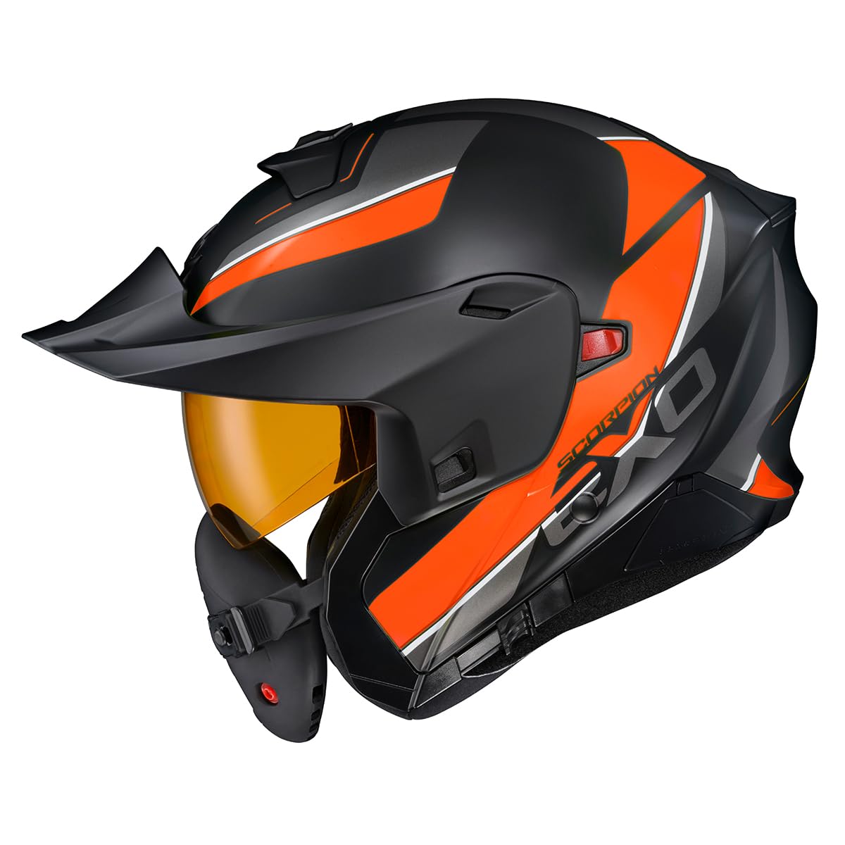 Orange Large Modular Snowmobile Helmet G848