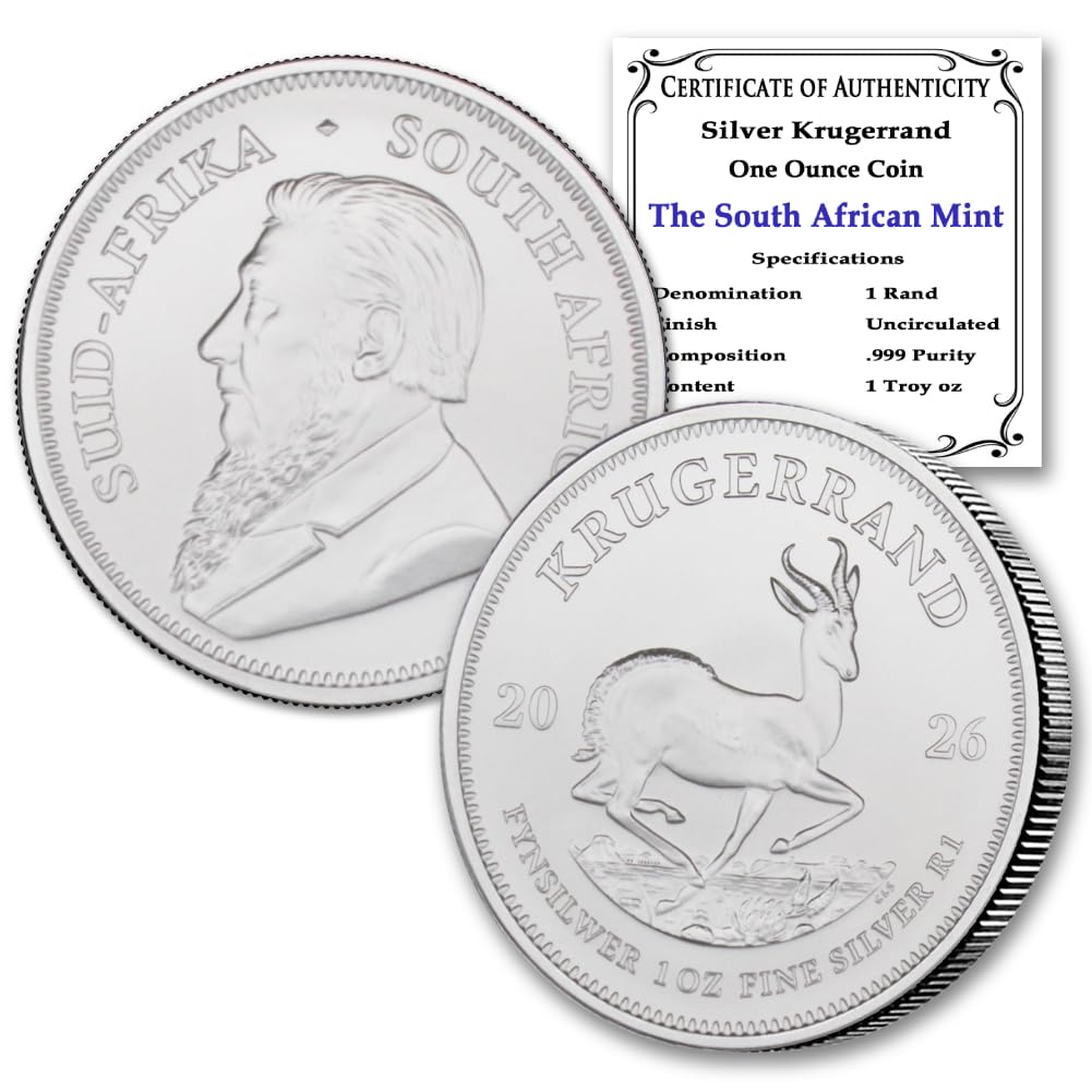 1 oz South African Silver Krugerrand Coin E33292