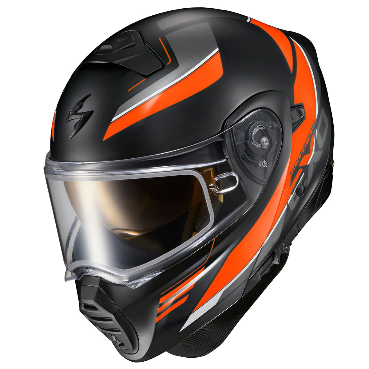 Orange Large Modular Snowmobile Helmet G848