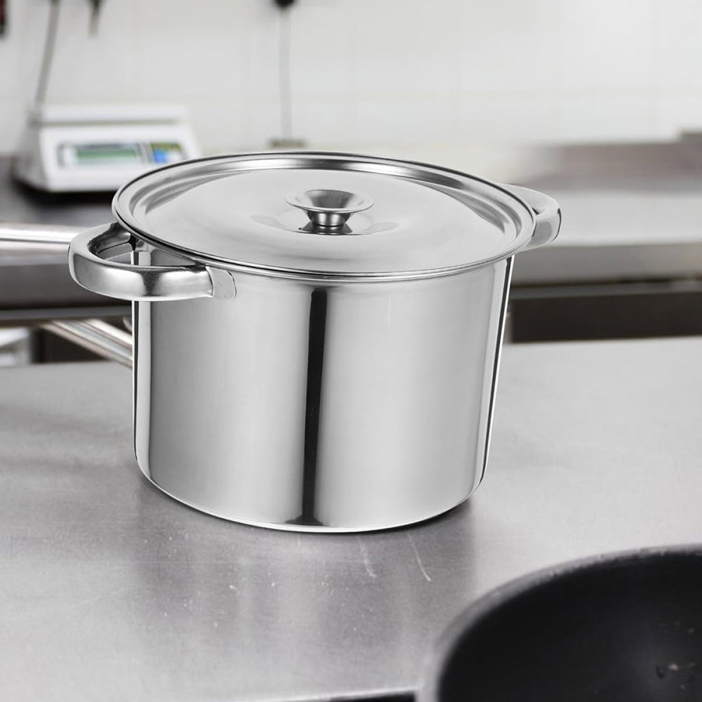 Stainless Steel Double Handle Stock Pot with Lid X6828