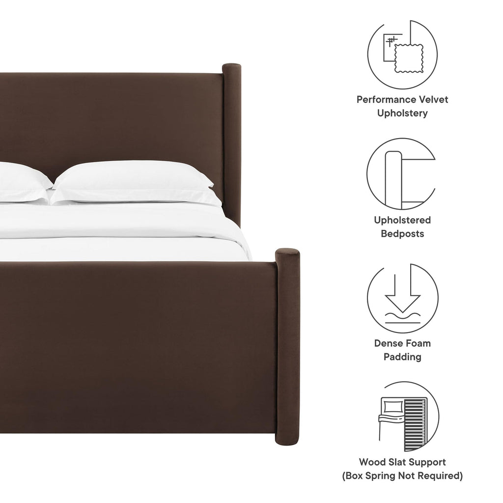 King Size Upholstered Platform Bed Frame with Headboard and Footboard Z480