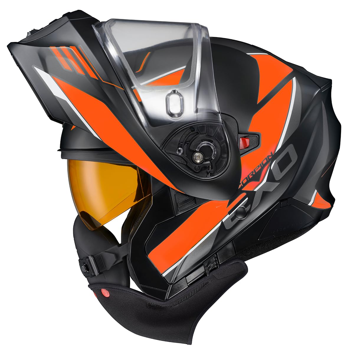 Orange Large Modular Snowmobile Helmet G848