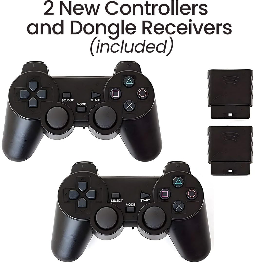Black PlayStation 2 Console with 2 Wireless Controllers P486162