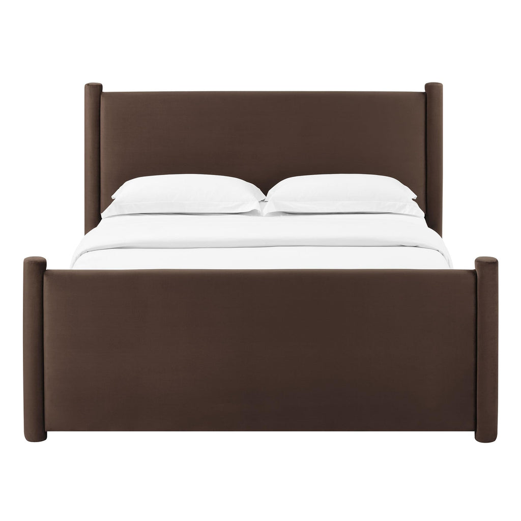 King Size Upholstered Platform Bed Frame with Headboard and Footboard Z480