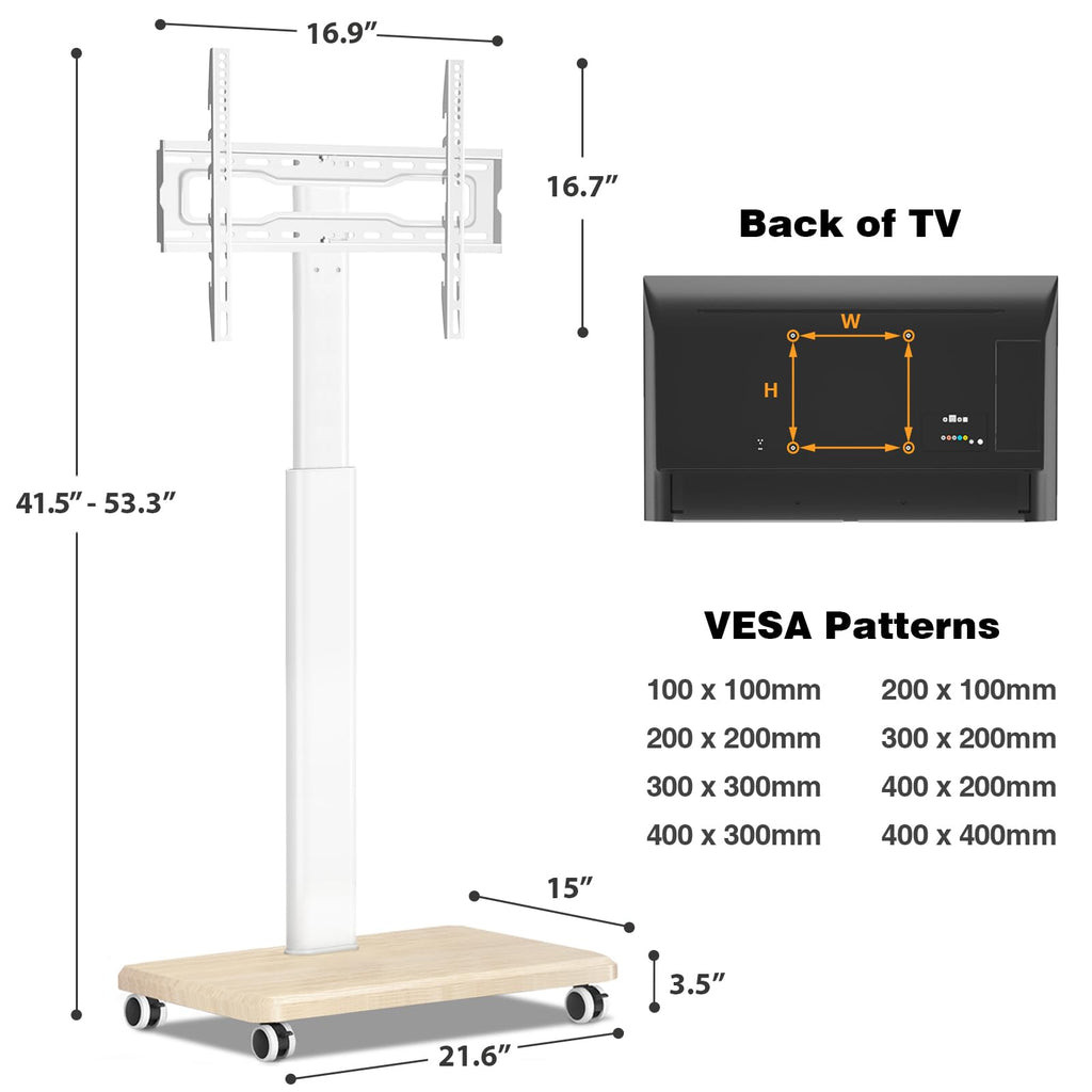 Rolling TV Stand for 32-70 Inch TVs T9133