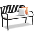 Weatherproof Heavy-Duty Wrought Iron Outdoor Bench O426