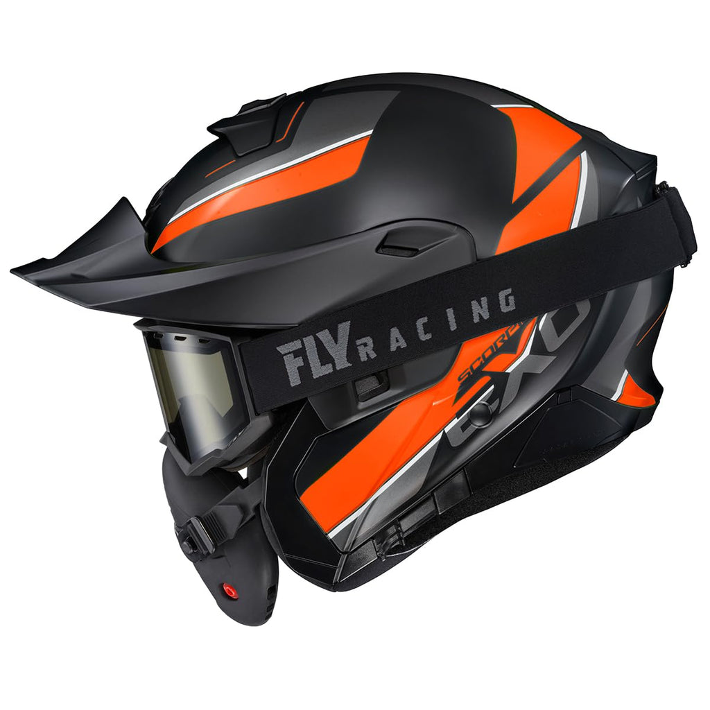 Orange Large Modular Snowmobile Helmet G848