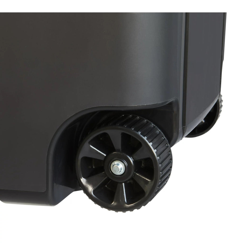 Black 45-Gallons Plastic Wheeled Trash Can with Lid T827