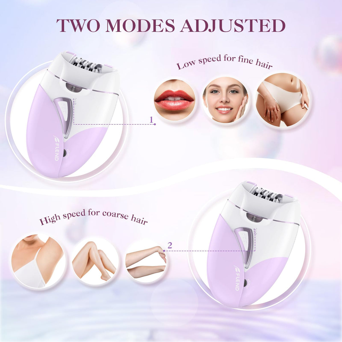 2-Speed Adjustable Epilator with 36 Tweezers D675348