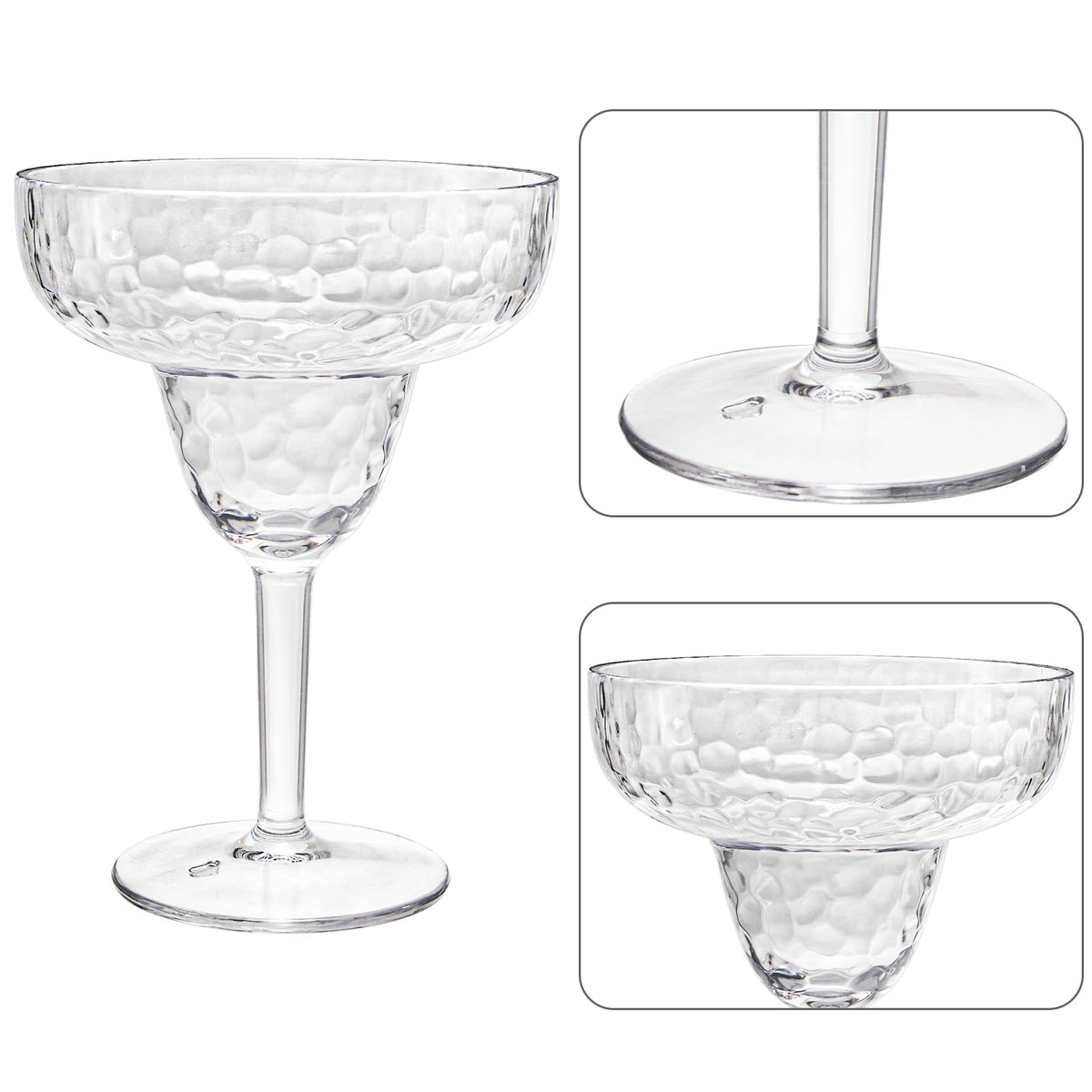 6 Pack 13 OZ Acrylic Stemmed Glasses W499583