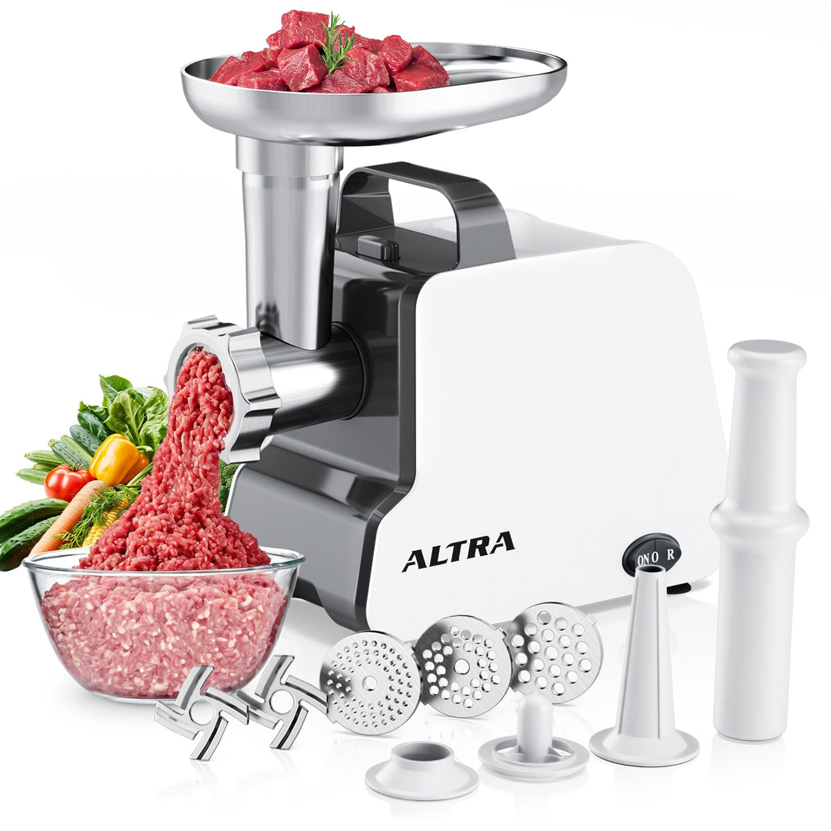 2300W Electric Meat Grinder with 2 Blades and 3 Grinding Plates Y380382