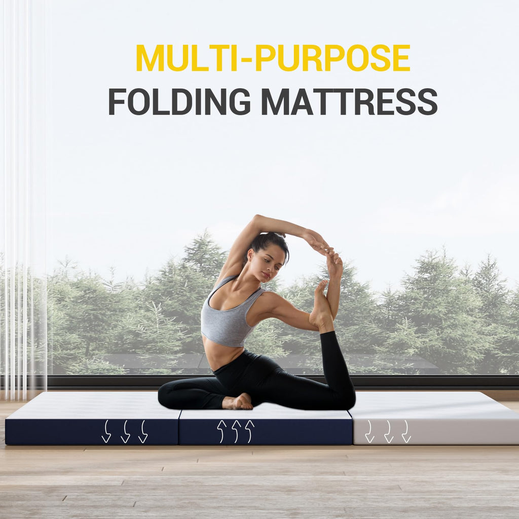 Foldable Memory Foam Mattress Topper Twin 4 Inch Y342