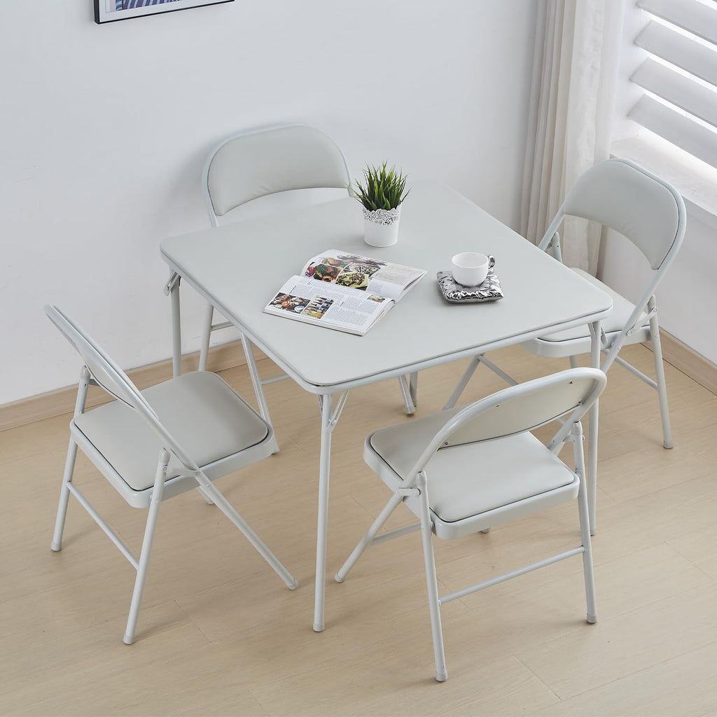 Square Folding Table with Collapsible Legs White S399