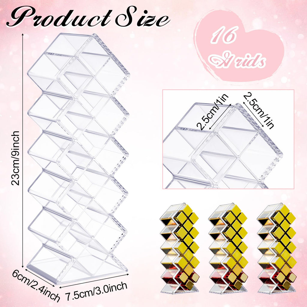 4 Pack 64 Slots Acrylic Lipstick Organizer J3775