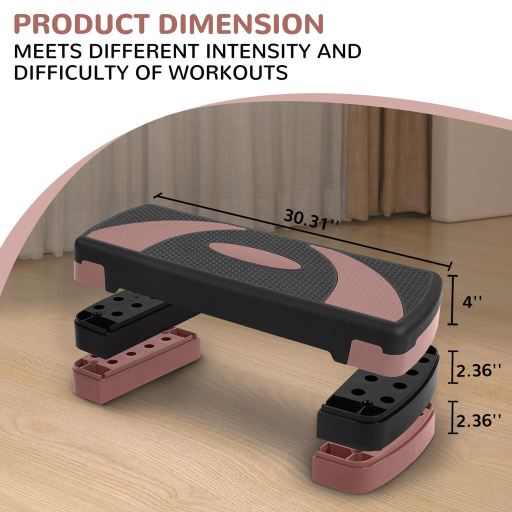 Adjustable Step Aerobic Platform with Risers L801255