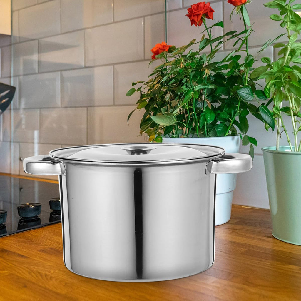 Stainless Steel Double Handle Stock Pot with Lid X6828