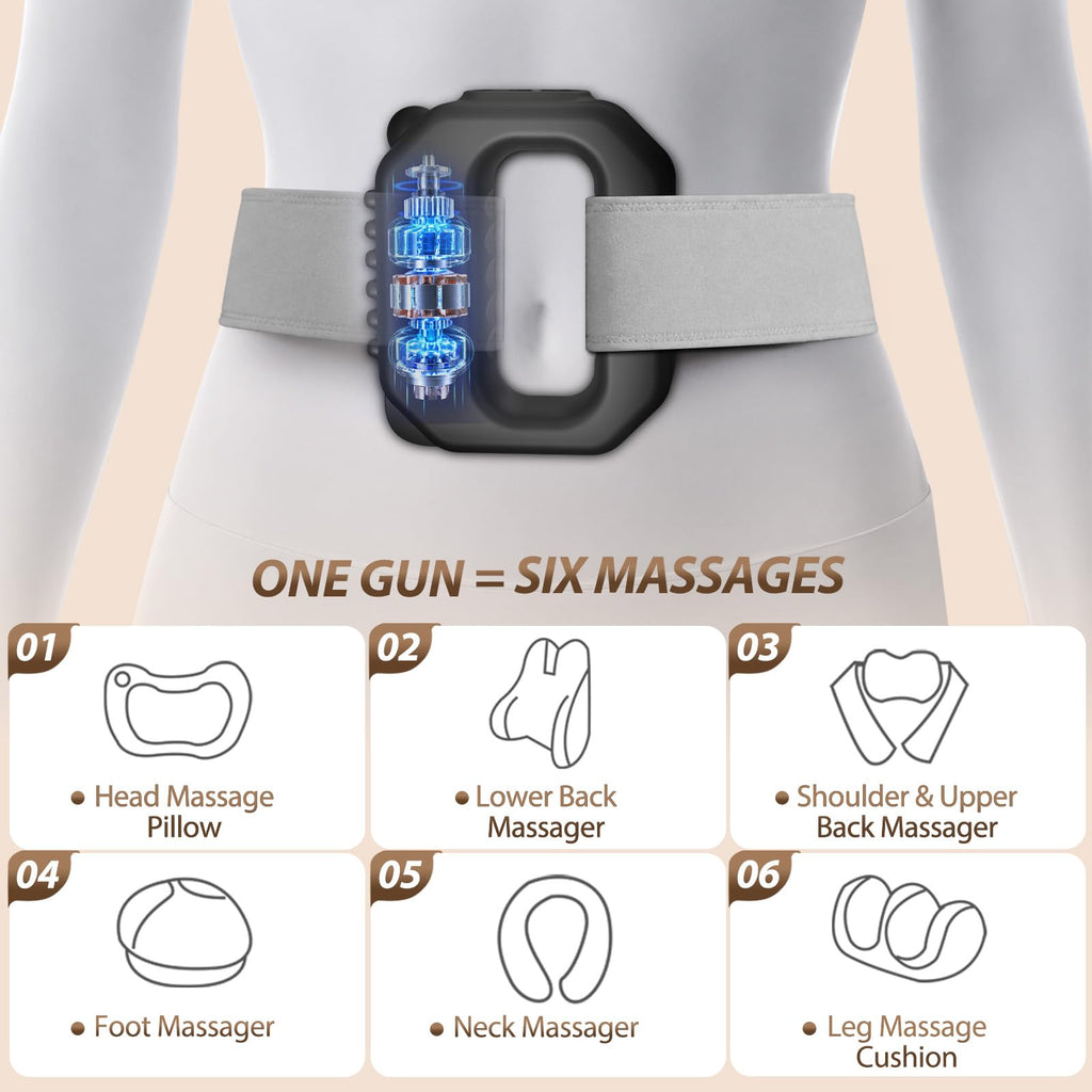 Adjustable Portable Cordless Full-Body Massager with Belt L847