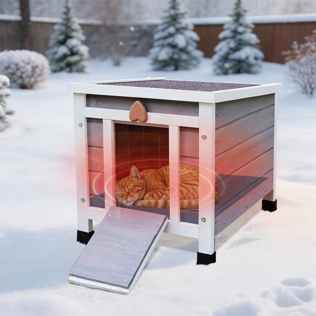 Insulated Outdoor Cat House with Liner L5186