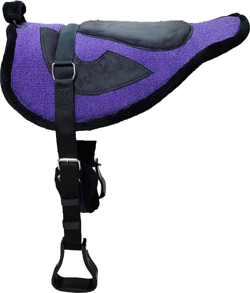 Suede Bareback Pad with Girth & Stirrups O756162