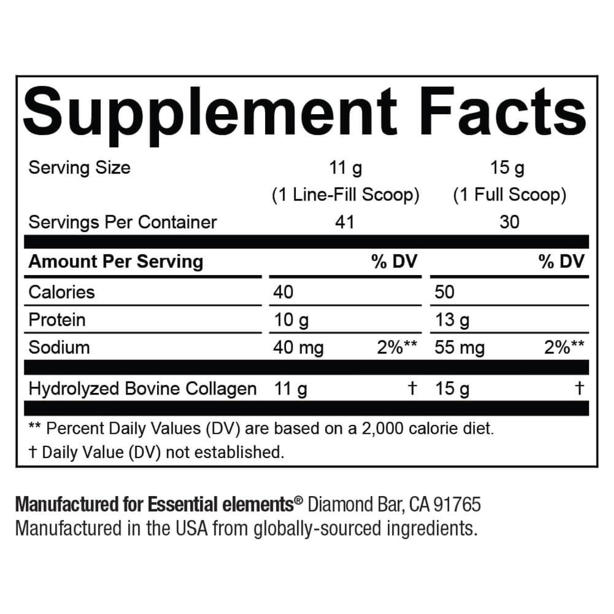 Hydrolyzed Collagen Peptides Powder 30 Servings W4108