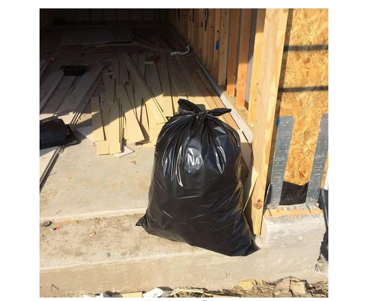42 Gallon 50 Count 3 Mil Black Heavy Duty Trash Bags R406