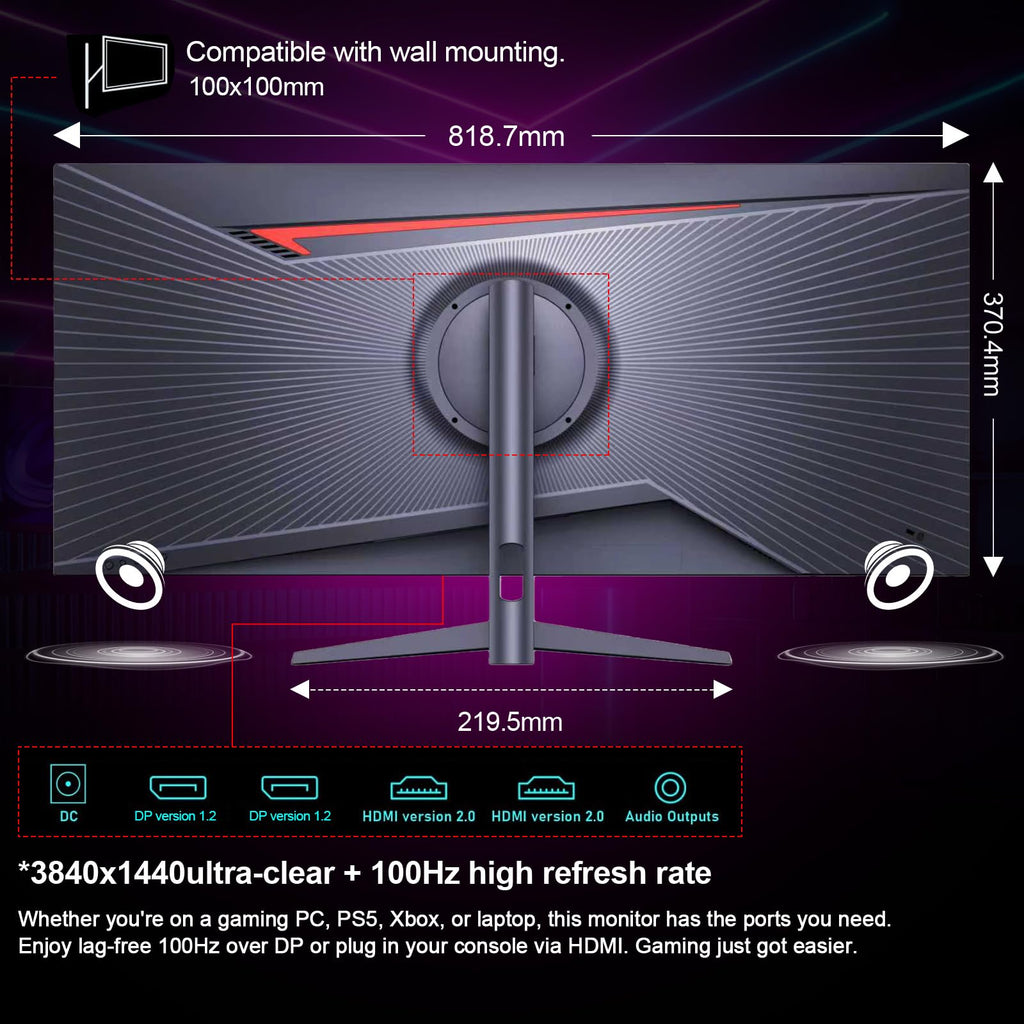 34 Inch Curved 100Hz WQHD Monitor with Speakers K94272