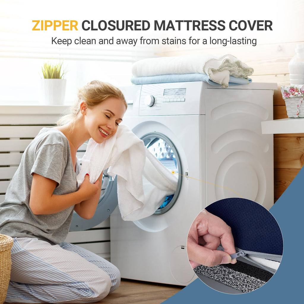 Foldable Memory Foam Mattress Topper Twin 4 Inch Y342
