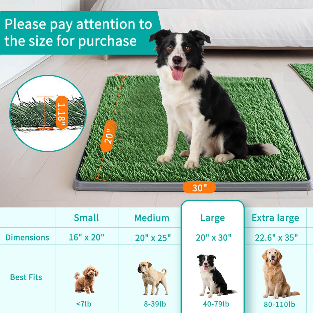 Artificial Turf Dog Grass Pad with Tray 30"X20" J235