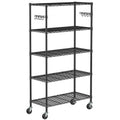 5-Tier Rolling Metal Wire Shelving Unit L35328