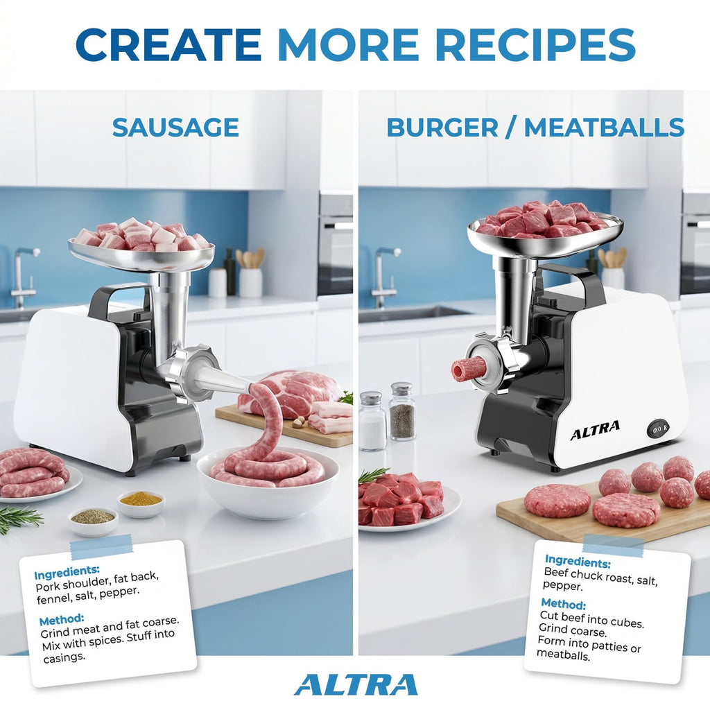 2300W Electric Meat Grinder with 2 Blades and 3 Grinding Plates Y380382