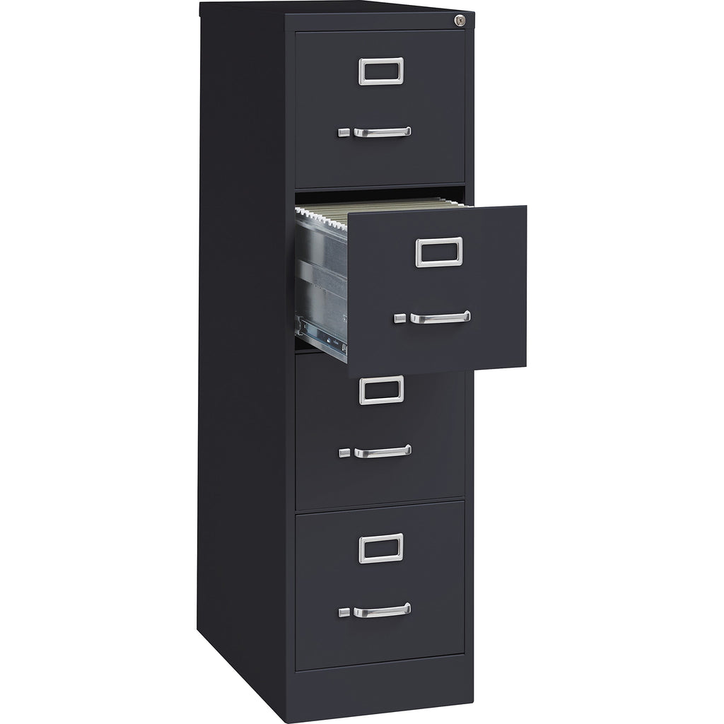 4 Drawer Vertical File with Lock, Black O71637