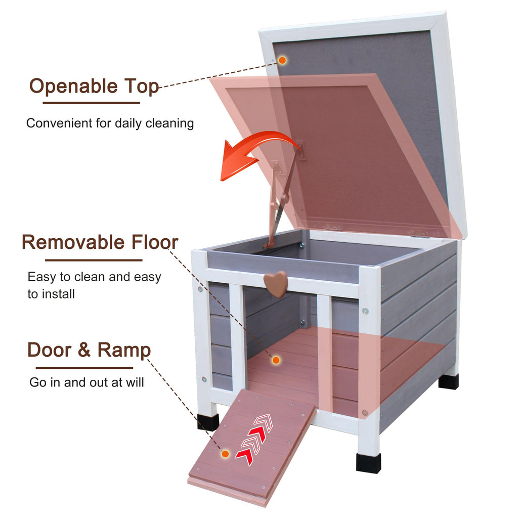 Insulated Outdoor Cat House with Liner L5186