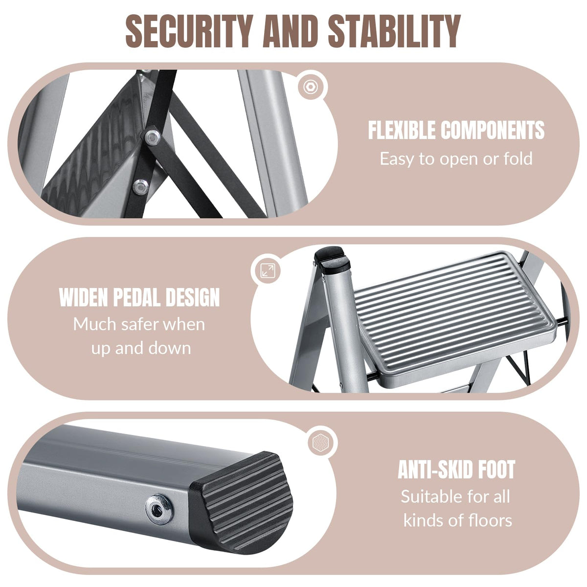 2 Step Steel Folding Step Stool P46239