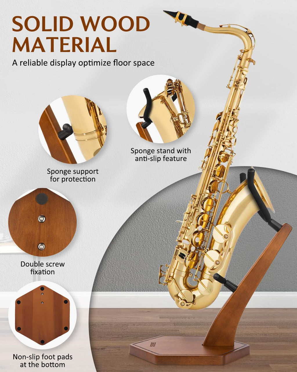 Wooden Saxophone Stand K65265