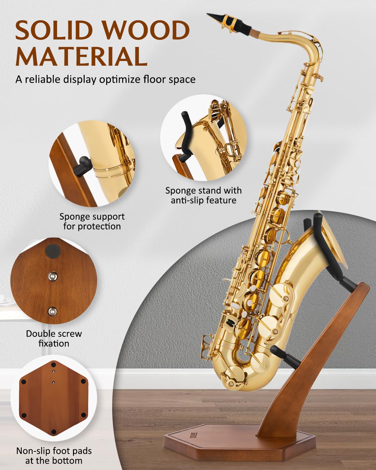Wooden Saxophone Stand K65265