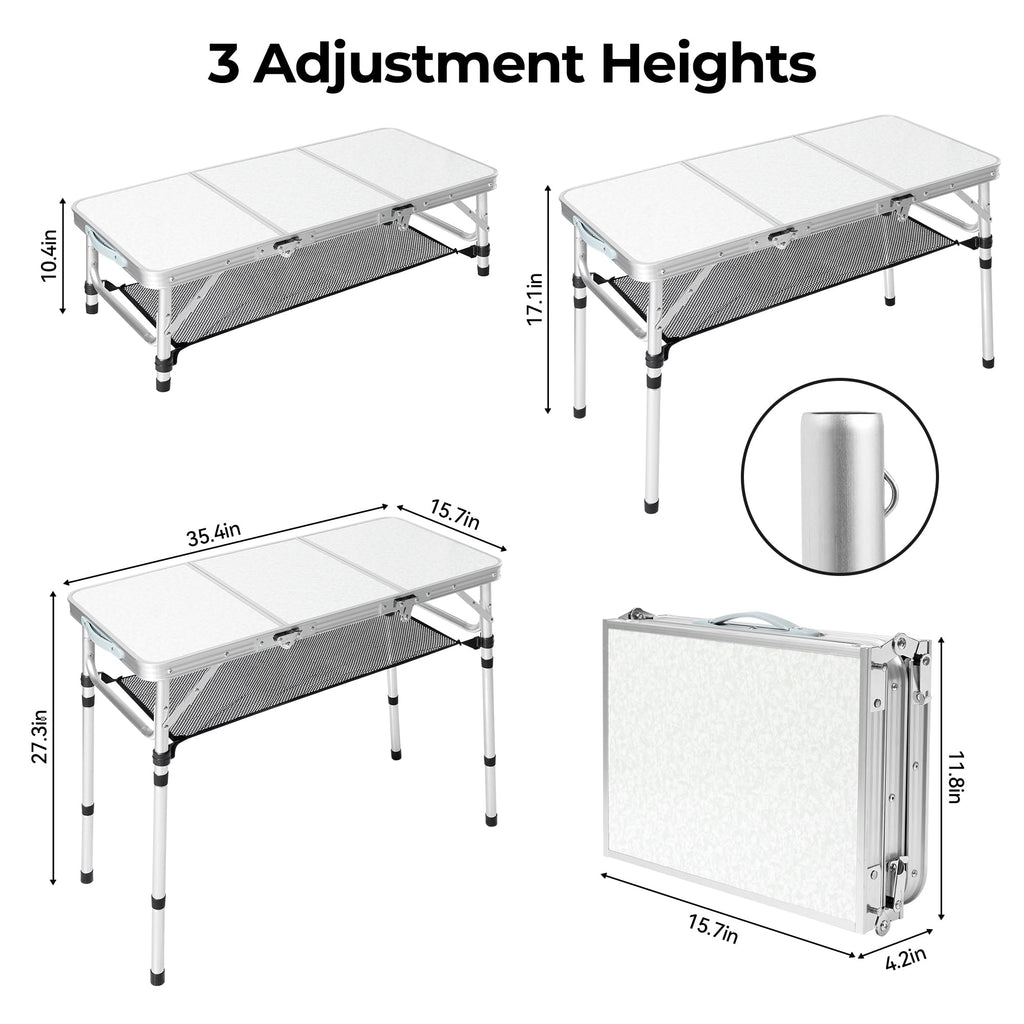 Folding Camping Table with Adjustable Height V617