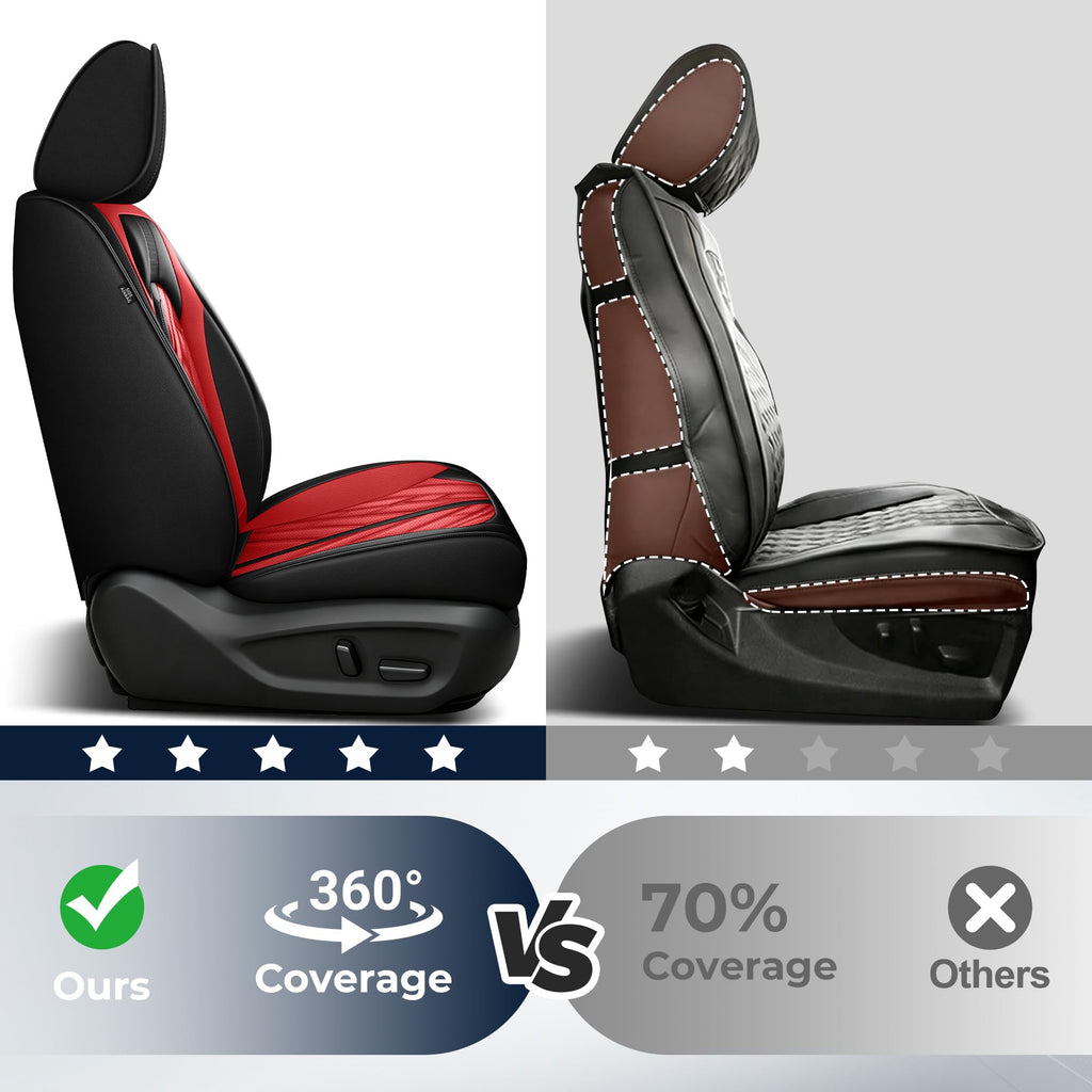 Leather Full Set 5 Seats Seat Covers P7676