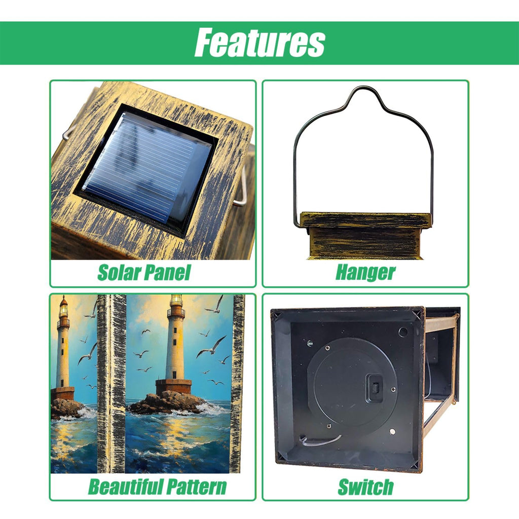 Waterproof Solar Powered Hanging Lantern U67549